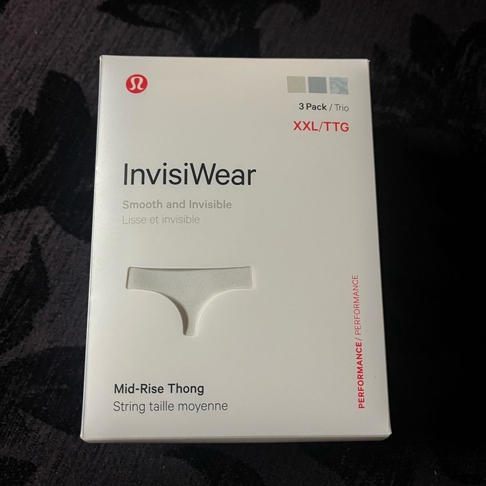 Lululemon Invisiwear Mid-rise thong 3 pack